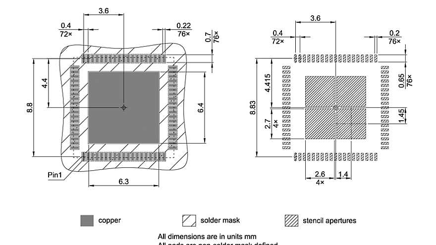 PG-VQFN-76-800_Footprint Drawing