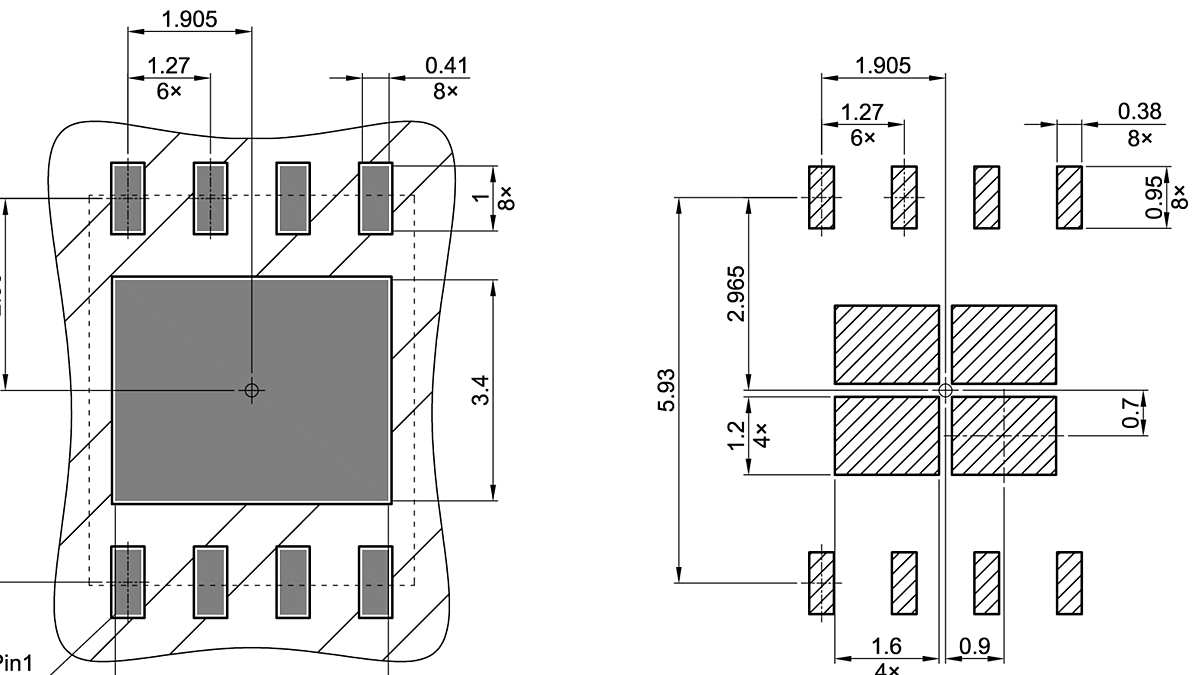 PG-VQFN-8-7_Footprint Drawing