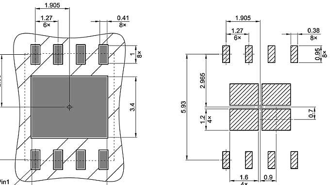PG-VQFN-8-7_Footprint Drawing