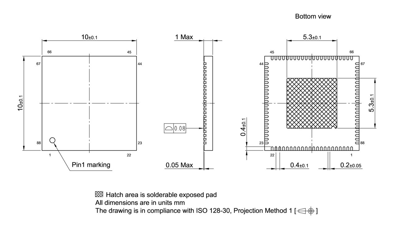 PG-VQFN-88-800_Package Outline