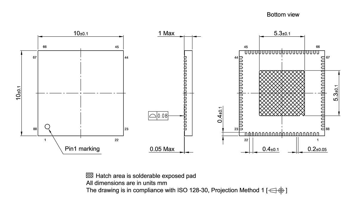 PG-VQFN-88-800_Package Outline