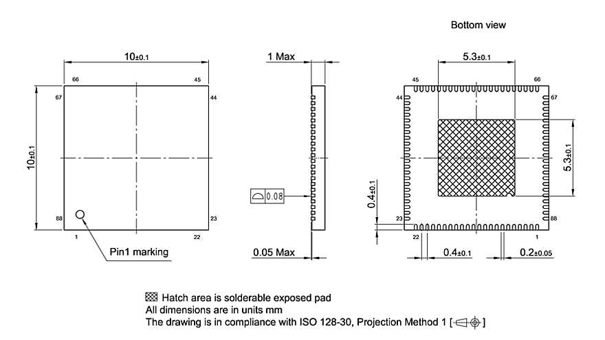 PG-VQFN-88-800_Package Outline