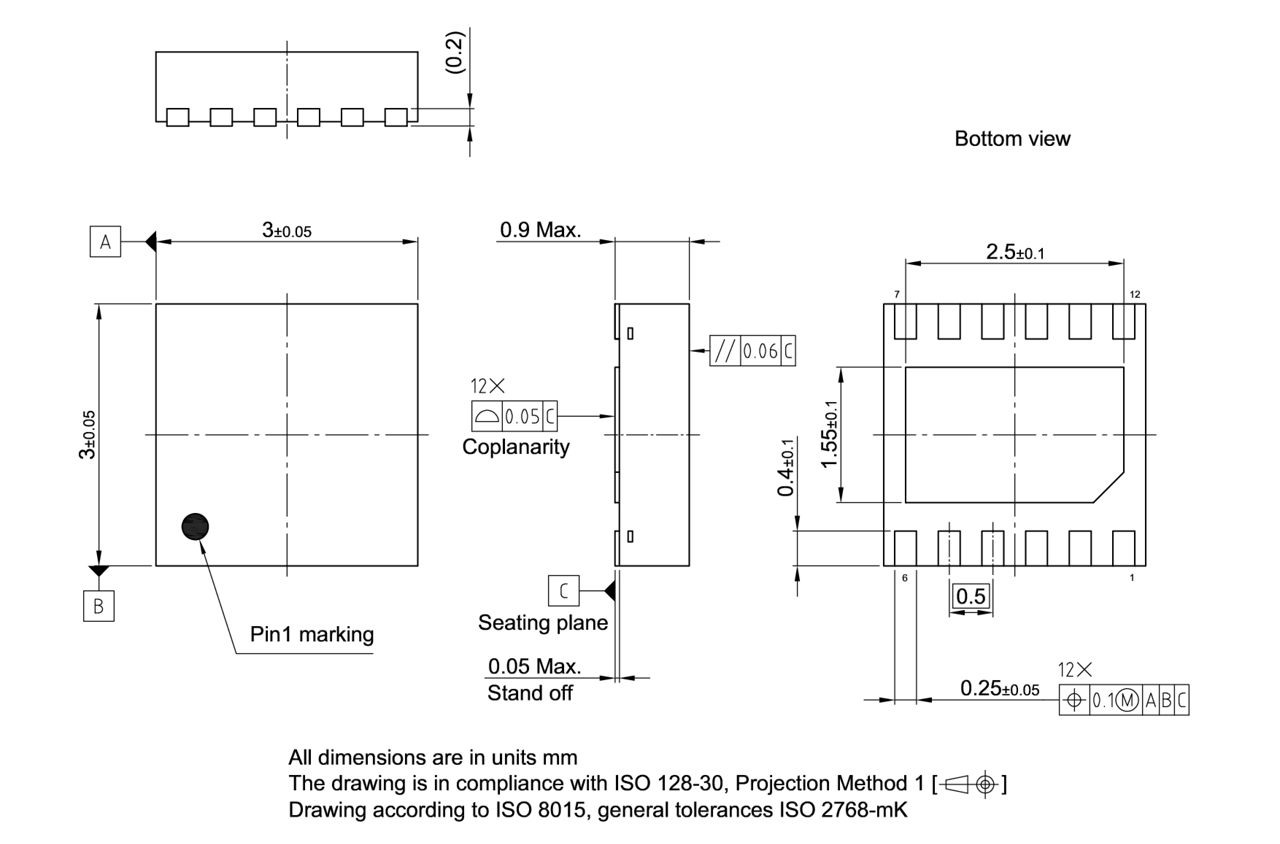 PG-VSON-12-1_Package Outline