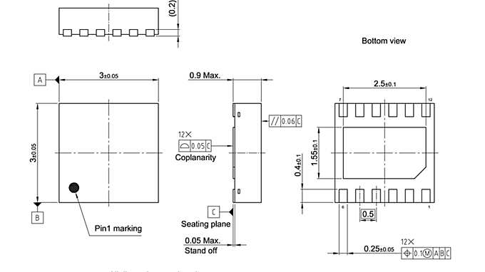 PG-VSON-12-1_Package Outline