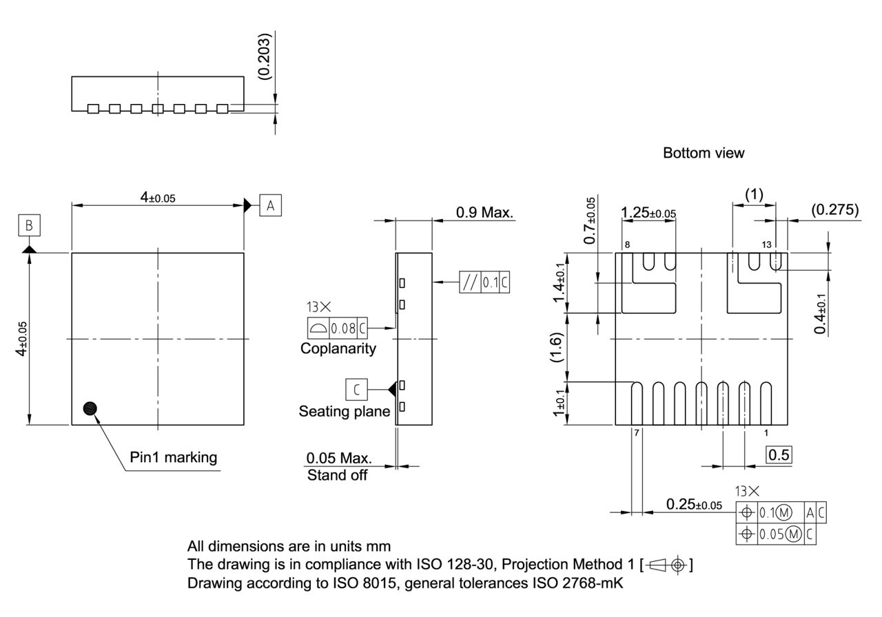 PG-VSON-13-1_Package Outline
