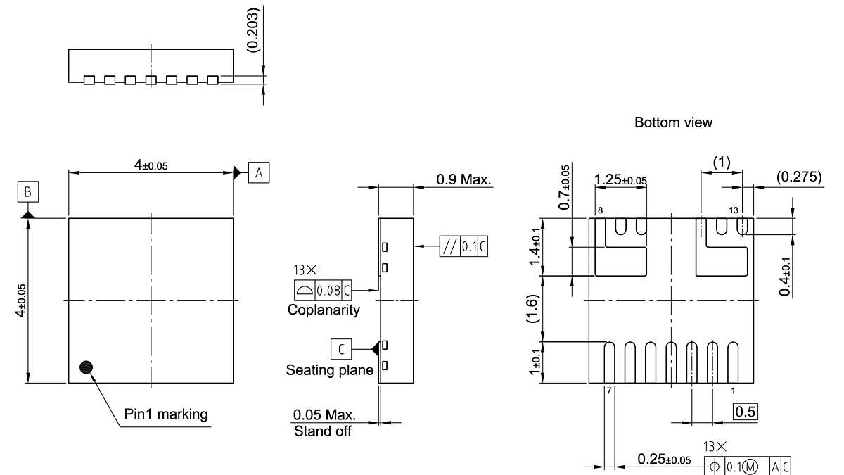 PG-VSON-13-1_Package Outline