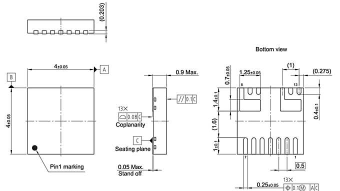 PG-VSON-13-1_Package Outline