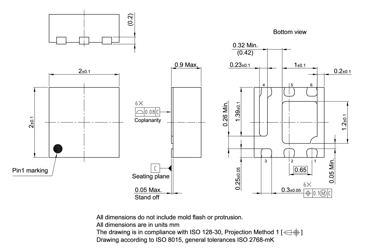 PG-VSON-6-1_Package Outline