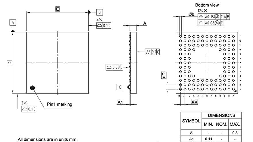 PG-WFBGA-124-1_Package Outline