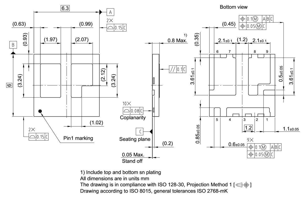 PG-WHITFN-10-1_Package Outline