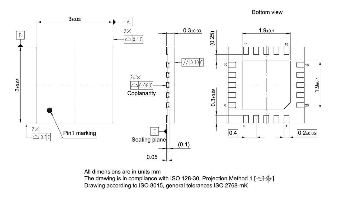 PG-X2QFN-20-1_Package Outline