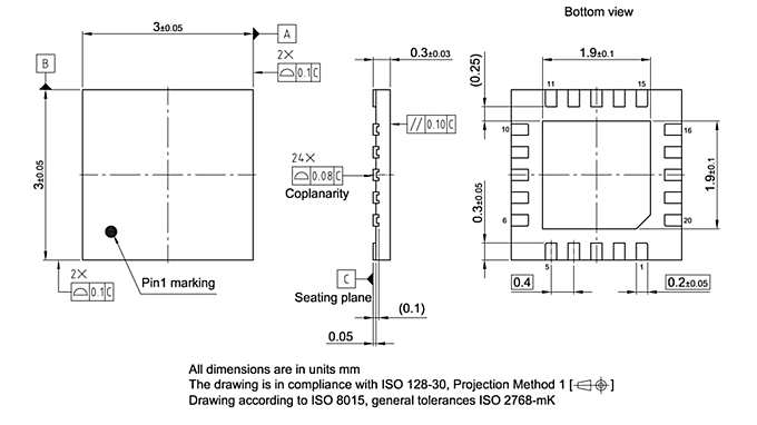 PG-X2QFN-20-1_Package Outline