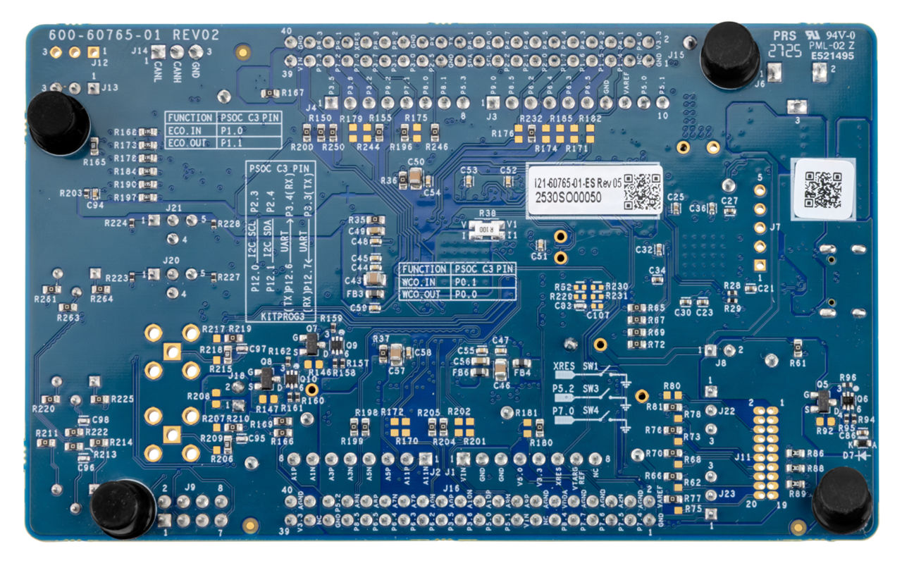 KIT_PSC3M8_EVK - Back of board