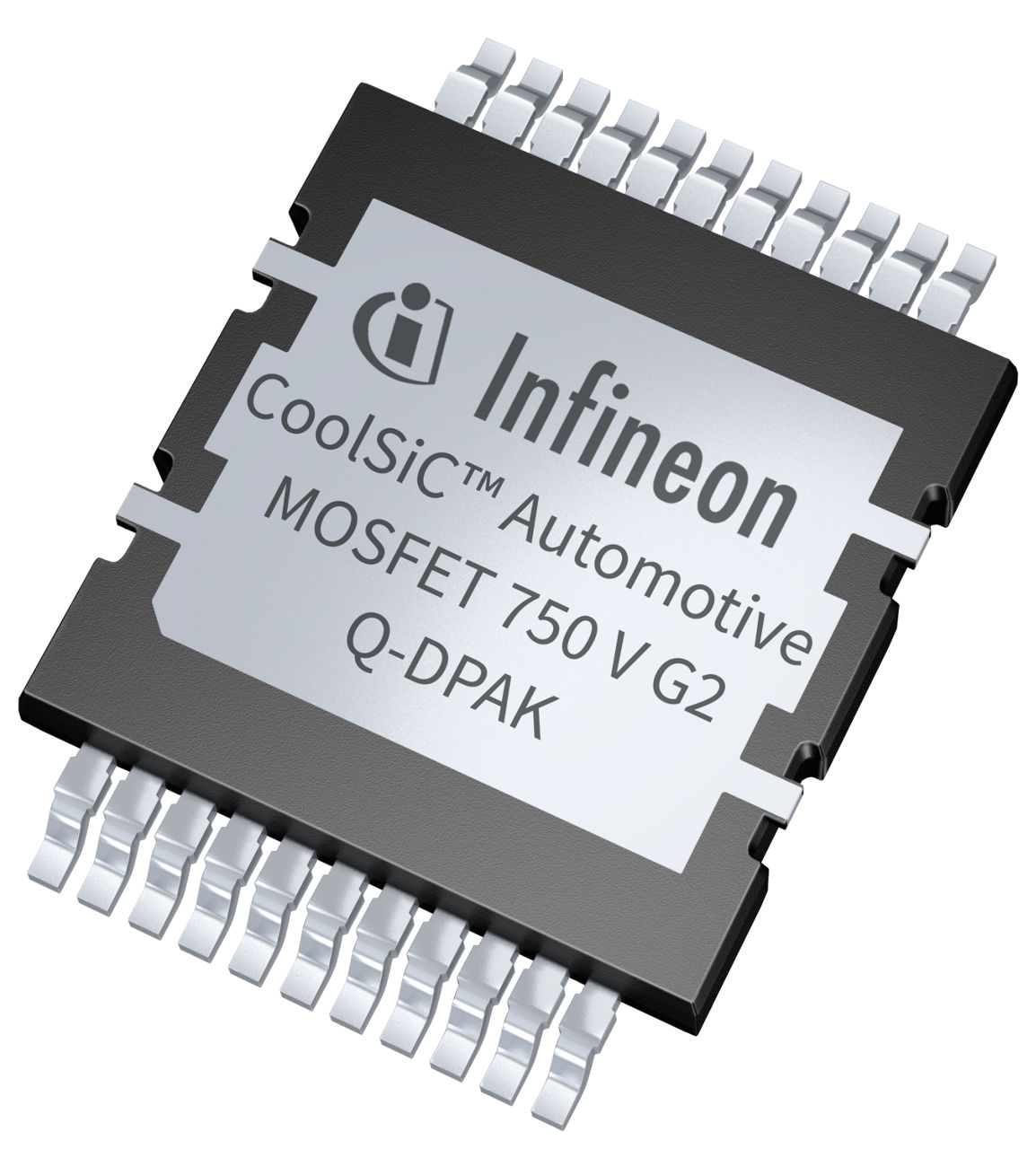 Infineon CoolSiC™ automotive MOSFET with metal leads in a Q-DPAK package