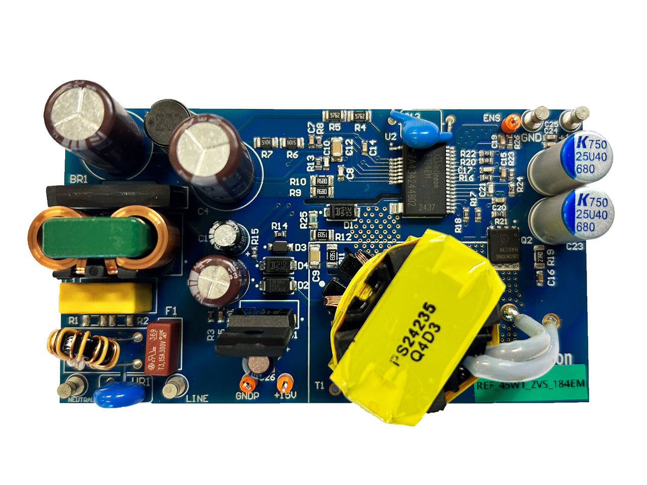 REF_45W1_ZVS_184EM Evaluation Board Image 