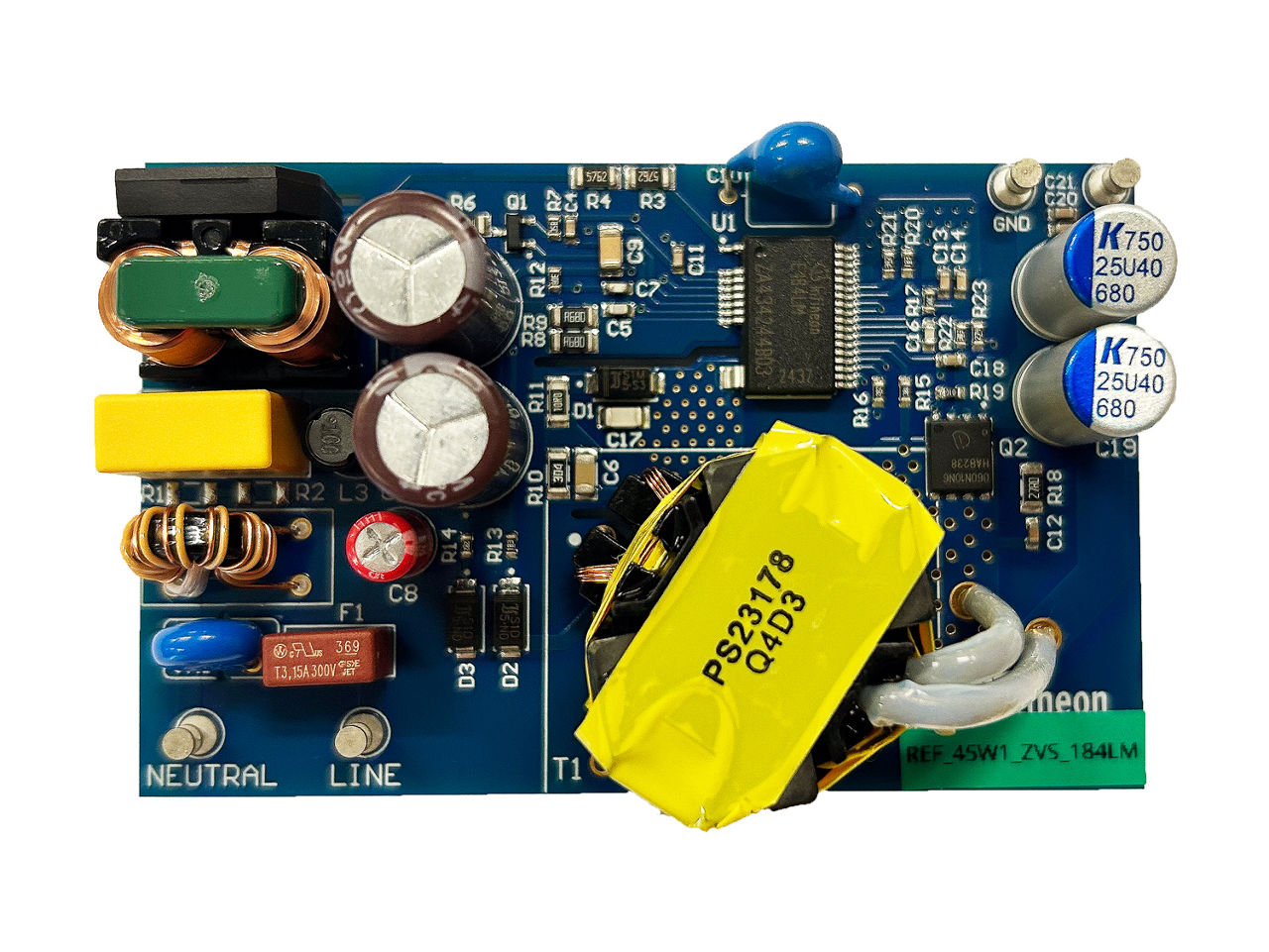 REF_45W1_ZVS_184LM Evaluation Board Image 