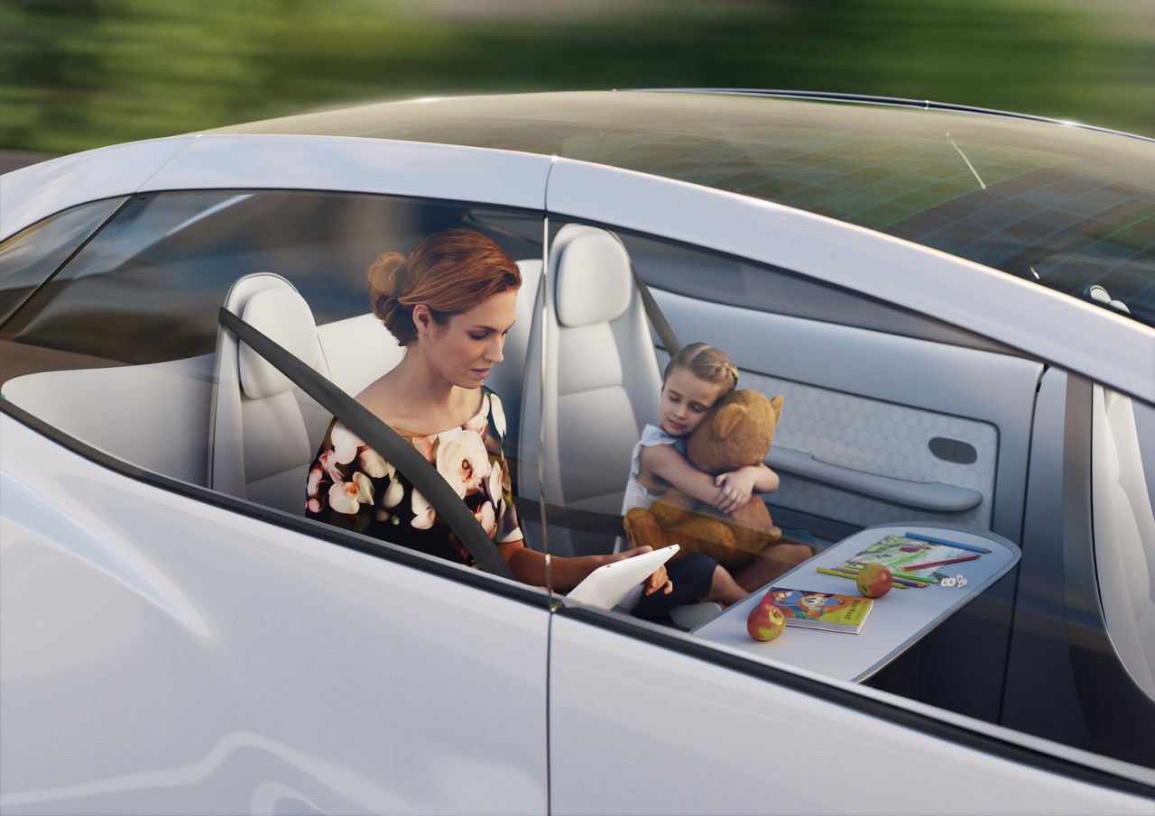Safe ATV Mother And Child in a Car