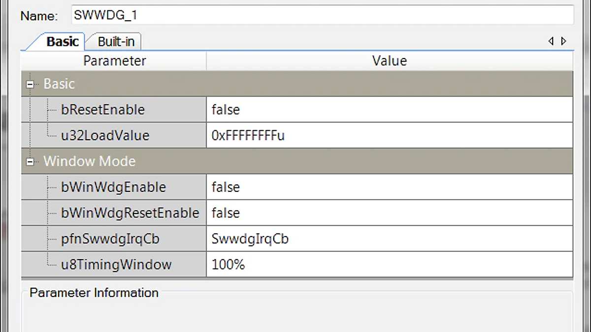 SWWDG-Component-Parameter-Editor