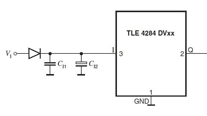 TLE4284-Application-Diagram-Fixed-Voltage