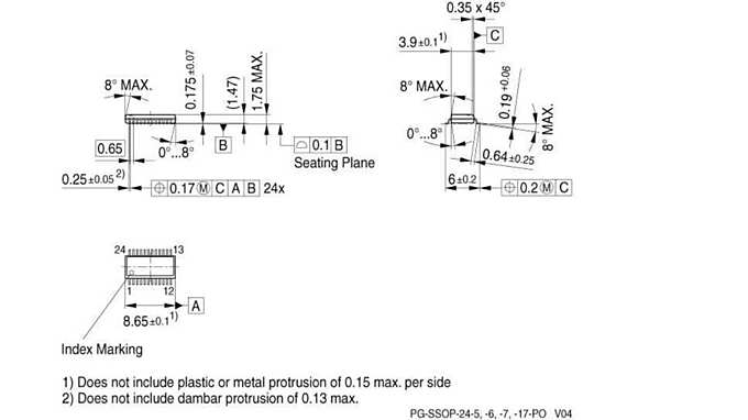 tle7240sl package dimensions